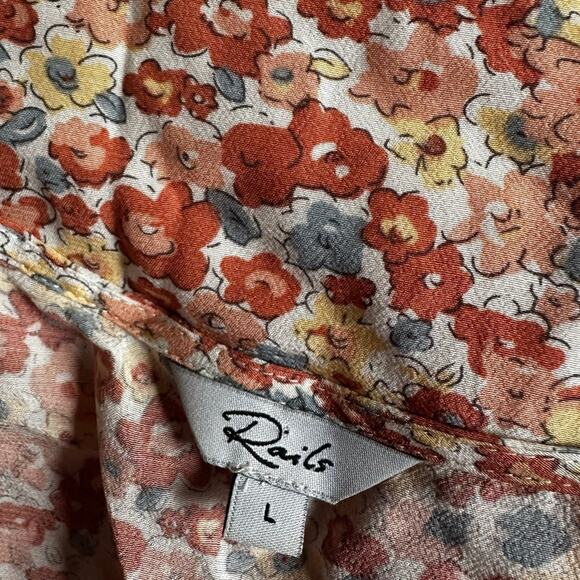 Rails Floral Midi Dress - Pink and White - Picture 3 of 10